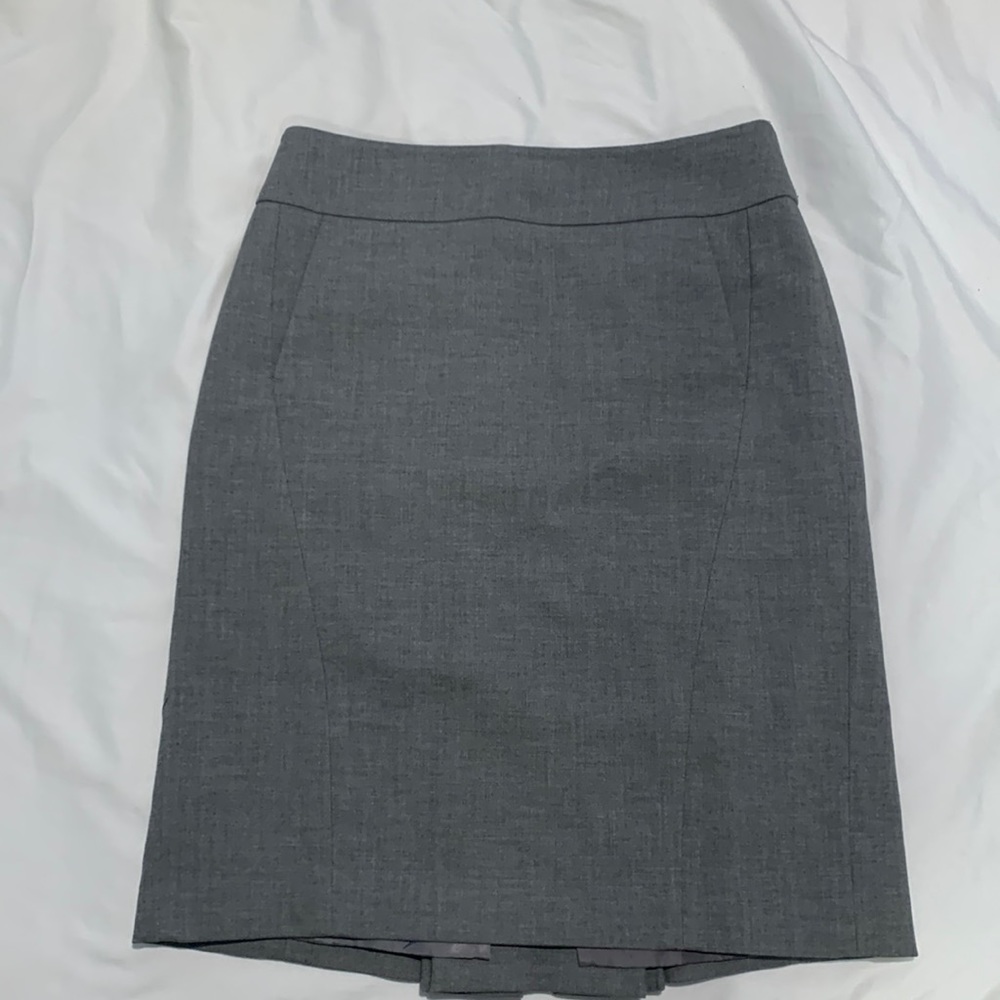 Womens Grey Pencil Skirt